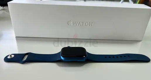 Apple Watch Series 7, 45mm (Blue Aluminum) with Original Box - Good Condition