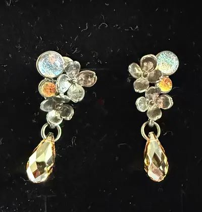 Trollbeads flower drop earrings