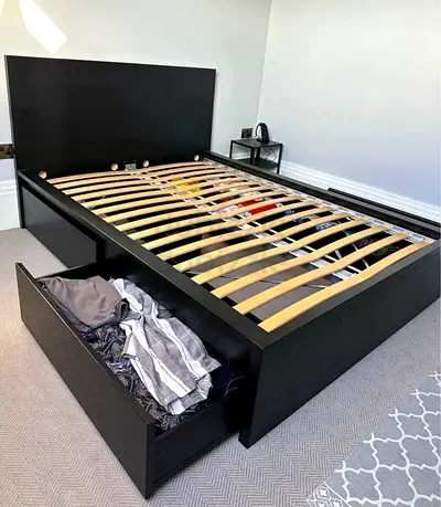 Ikea Queen size bed with mattress available in perfect condition