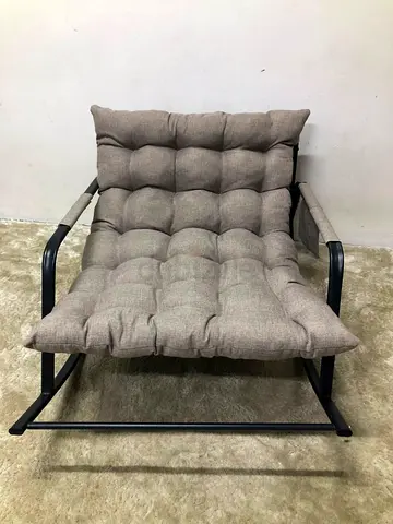 Modern Minimaslist rectangular synthetic Fabric rocking chair