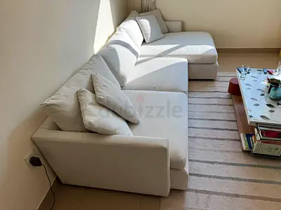 Crate&barrel lounge deep L shape sofa