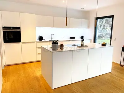 Modern White Kitchen Island with Storage