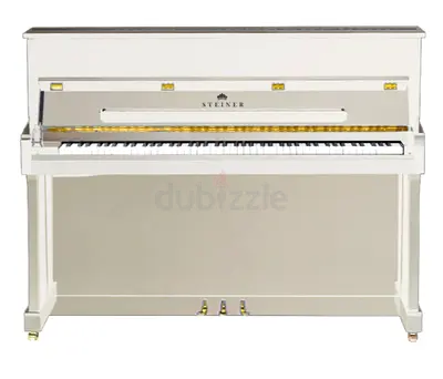 Steiner HU-110W Upright Piano - White