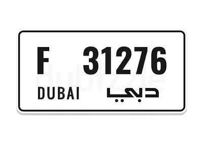 Dubai F 31276 | Attractive 5-Digit Number Plate