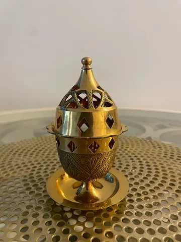 Traditional Brass Incense Burner / Mabkhara (For Bukhoor)
