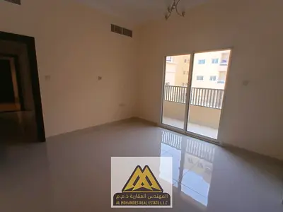 One bedroom and living room with balcony, first occupancy in Al Rawda 1 area, close to all services and main roads, easy access to Dubai and Sharjah