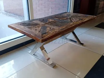 HEAVY RAILWAY WOOD COFFEE TABLE