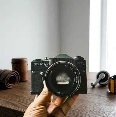 Zenit ET SLR Camera, made in 1980 in the USSR. Rarest model for vintage camera collectors.