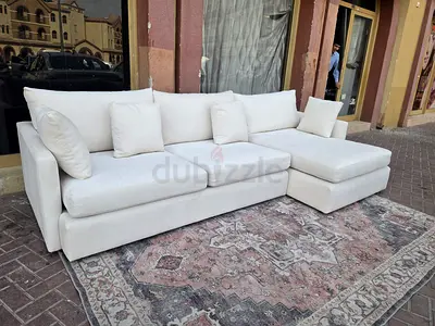 Like a brand new condition Crate&Barrel Lounge Deep feather filled L Shape Sofa Beige