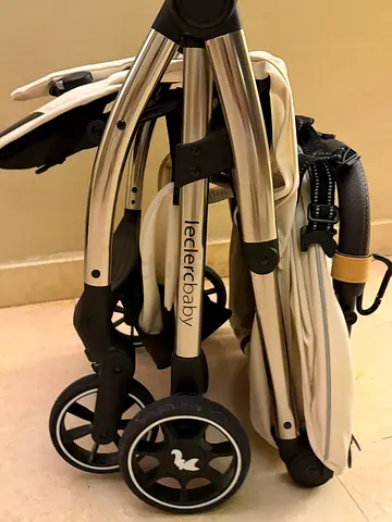 Leclerc Baby lightweight foldable stroller - beige/black