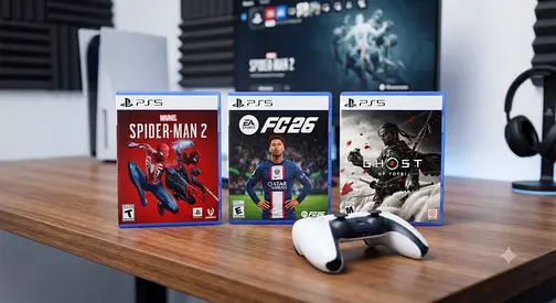 PS5 Game Bundle - Spider-Man 2 + FC 26 + Ghost of Yotei | Original Discs | Like New