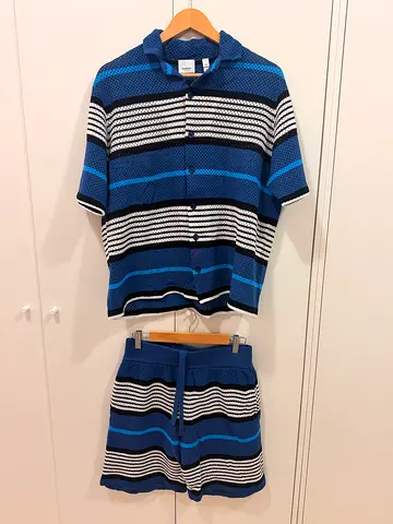 Burberry Stripe Mesh shirt and shorts