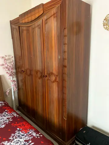 Wooden 4-Drawer Dresser / Wardrobe - Solid Finish