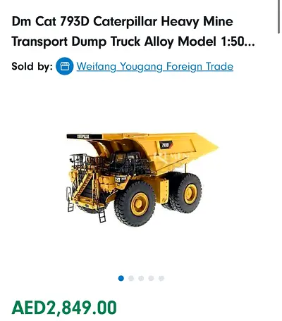 Die-cast Caterpillar 793D Heavy Mine Dump Truck Model (1:50) - Used