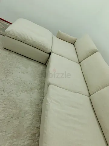 Swin home center feather 🪶 filled modular sofa with ottoman