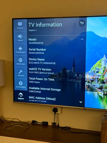 65-inch Samsung LED TV in good working condition