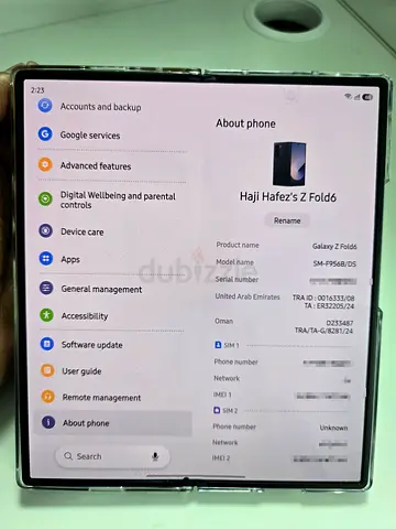Samsung Fold 6 TRA