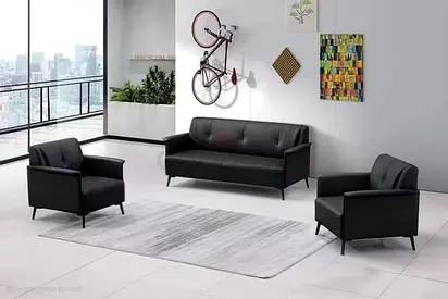 Brand new High Quality PU Five setaer Office sofa set Available