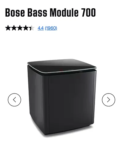 Bose Bass Module 700 - Compact Wireless Subwoofer (Black)