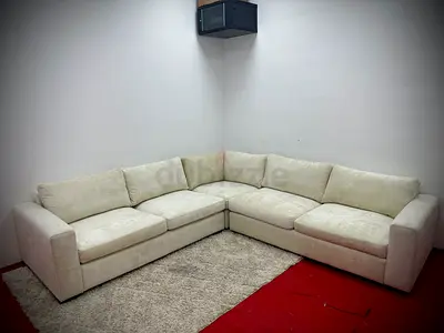Pottery barn beige color corner sofa