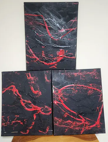 ​Original Signed Abstract Art Set (4 Pieces) by Peter Krajcovic (2004)
​