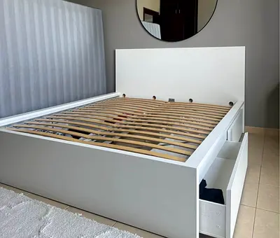 Ikea King Size Bed with mattress available in perfect condition