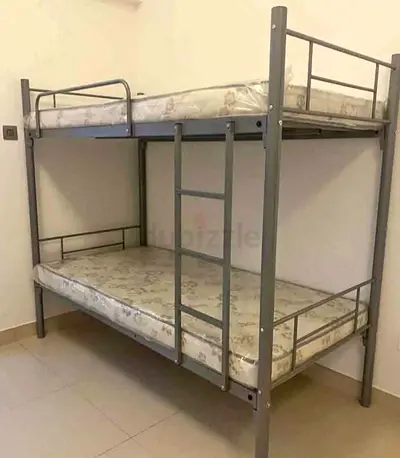 Metal Bunk Bed with Mattresses - Sturdy Double-Decker Bed