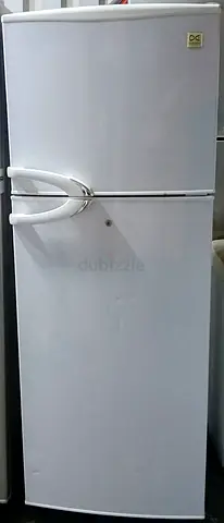 White two-door top freezer refrigerator - good working condition