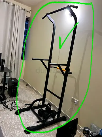 Power Tower Pull-Up & Dip Station with Push-Up Handles - Used