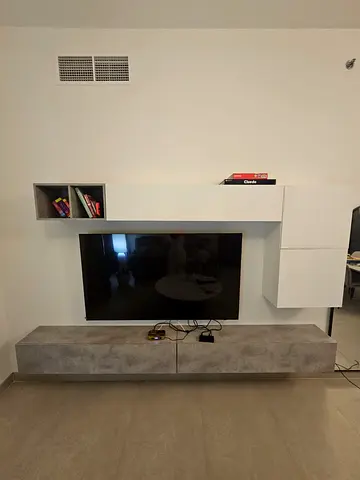 Modern Wall Mounted Entertainment Center with Floating TV Unit