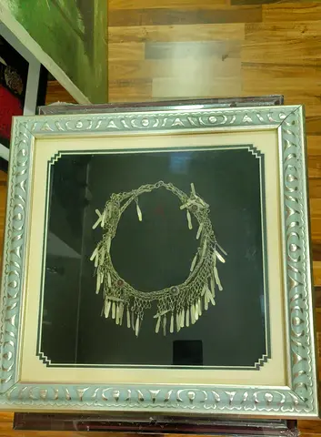 Framed Silver Necklace Display-43x43cm