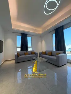Luxury apartment for monthly rent three bedroom and a hall with roof an open view,fully furnished wi