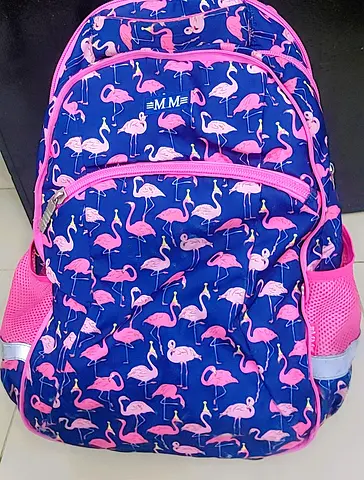 Blue & Pink Flamingo Kids Backpack - Good Condition