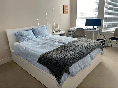 IKEA White MALM Queen Storage Bed with IKEA Mattress 160 x 200 cm