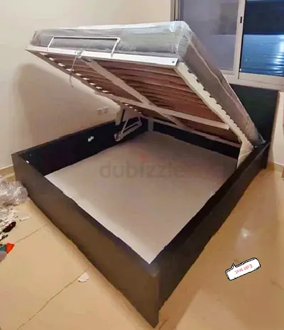 IKEA Malam Ottoman king size size 180×200cm bed with inside full storage and IKEA mattress is availa
