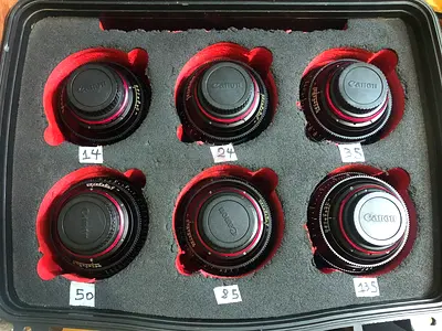 ket lens prim cinema Canon CN-E Lens Set of 6