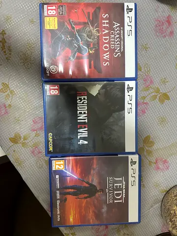Three PS5 Games: Assassin's Creed Shadows, Resident Evil 4, Star Wars Jedi Survivor