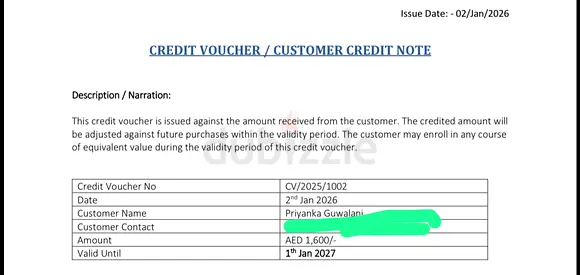 Educational Institute Credit Voucher