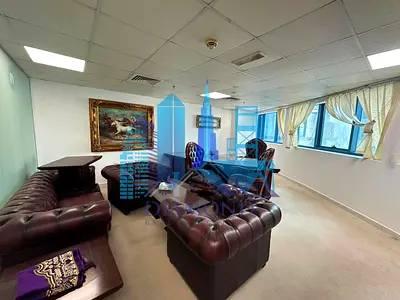 Fully Furnished Office for Rent | Partial Sea View | Covered Parking | Falcon Tower Ajman