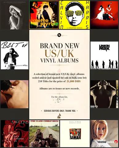Brand New US/UK Vinyl Albums - 210 Titles (Sealed / New) - Bulk Offer