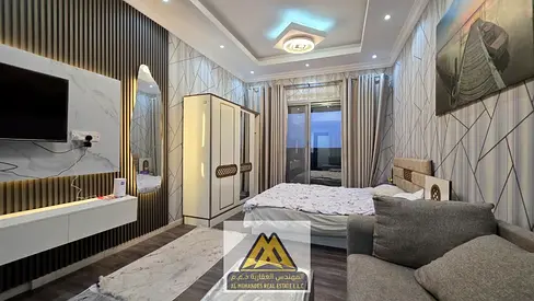 للايجار جاردن سيتي الحميديه 1 استديو طابق مرتفع اطلاله مفتوحه مفروش باركن 25 الف