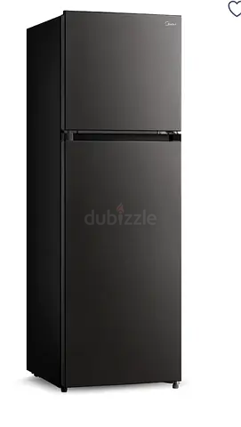 Midea Black Double-Door Refrigerator - Good Condition