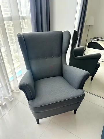 IKEA STRANDMON Wing Chair – Dark Grey – Excellent Condition
