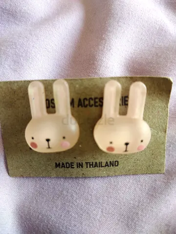 Pair of cute bunny earrings - made in Thailand