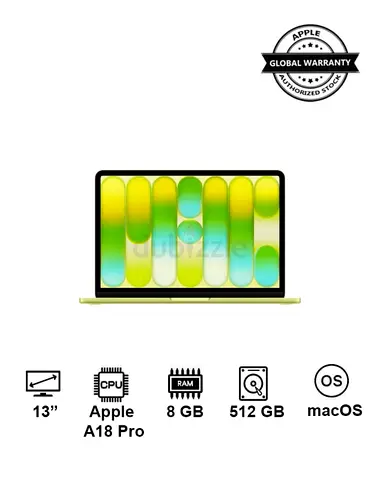 MacBook Neo | 13-Inch Display | A18 Pro, 6-core CPU, 5-core GPU, 16-core Neural Engine Processor | 8