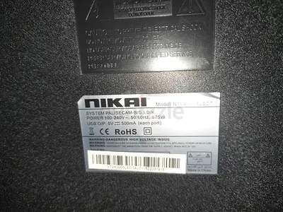 Nikai NTV4000S LED TV - 40 inch (label photo)