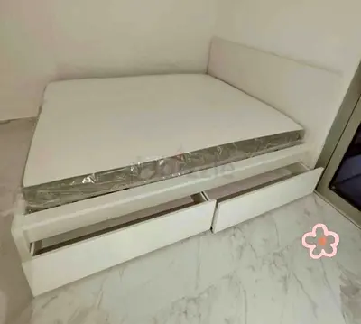 IKEA malam bed with mattress queen size bed