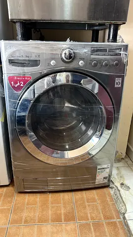 LG Front Load Washing Machine - 15kg +9 kg full dryer Stainless Steel, Good Condition
