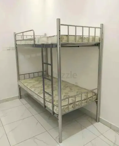 Metal Bunk Bed with Two Mattresses - Good Condition
