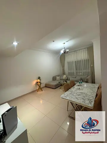 The most beautiful furnished apartment for annual rent with free parking, central air conditioning, central gas, a prime location, and easy access to